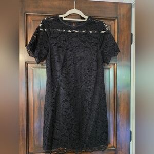 J. Crew Black Lace Mini Dress